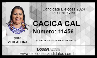 Candidato CACICA CAL 2024 - RIO TINTO - Eleições