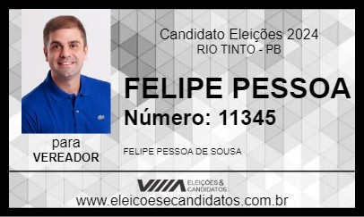 Candidato FELIPE PESSOA 2024 - RIO TINTO - Eleições