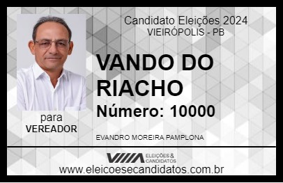 Candidato VANDO DO RIACHO 2024 - VIEIRÓPOLIS - Eleições