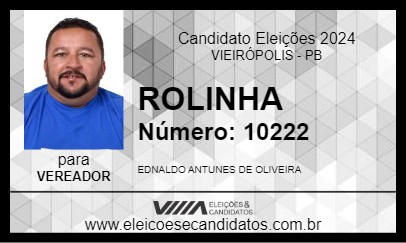 Candidato ROLINHA 2024 - VIEIRÓPOLIS - Eleições