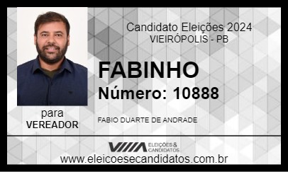 Candidato FABINHO 2024 - VIEIRÓPOLIS - Eleições