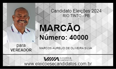 Candidato MARCÃO 2024 - RIO TINTO - Eleições