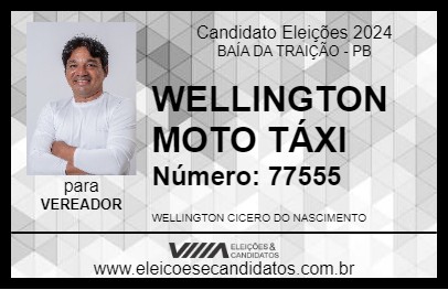 Candidato WELLINGTON MOTO TÁXI 2024 - BAÍA DA TRAIÇÃO - Eleições