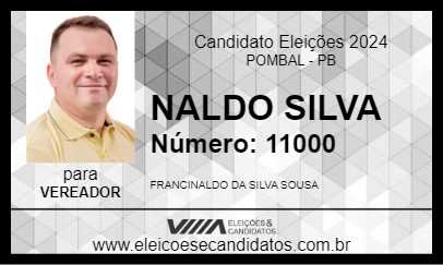 Candidato NALDO SILVA 2024 - POMBAL - Eleições