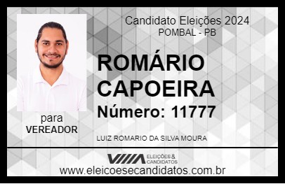 Candidato ROMÁRIO CAPOEIRA 2024 - POMBAL - Eleições