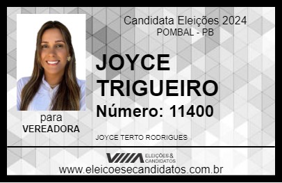 Candidato JOYCE TRIGUEIRO 2024 - POMBAL - Eleições