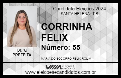 Candidato CORRINHA FELIX 2024 - SANTA HELENA - Eleições