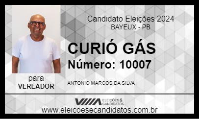 Candidato CURIÓ GÁS 2024 - BAYEUX - Eleições