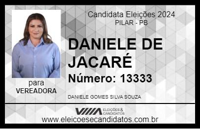 Candidato DANIELE DE JACARÉ 2024 - PILAR - Eleições