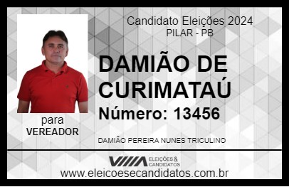 Candidato DAMIÃO DE CURIMATAÚ 2024 - PILAR - Eleições