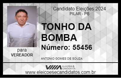 Candidato TONHO DA BOMBA 2024 - PILAR - Eleições