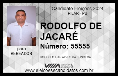 Candidato RODOLFO DE JACARÉ 2024 - PILAR - Eleições