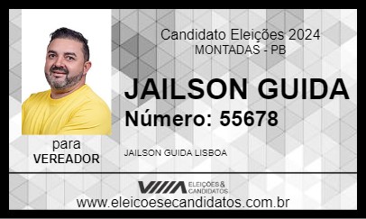 Candidato JAILSON GUIDA 2024 - MONTADAS - Eleições