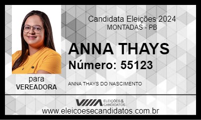 Candidato ANNA THAYS 2024 - MONTADAS - Eleições