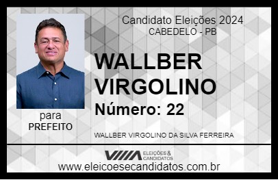 Candidato WALLBER VIRGOLINO 2024 - CABEDELO - Eleições