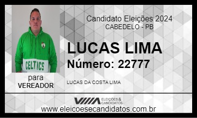 Candidato LUCAS LIMA 2024 - CABEDELO - Eleições