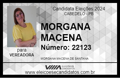 Candidato MORGANA MACENA 2024 - CABEDELO - Eleições