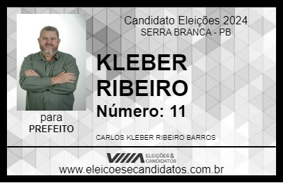 Candidato KLEBER RIBEIRO 2024 - SERRA BRANCA - Eleições