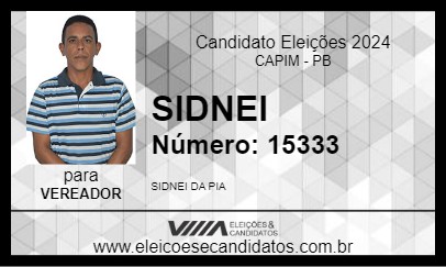 Candidato SIDNEI 2024 - CAPIM - Eleições