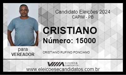 Candidato CRISTIANO 2024 - CAPIM - Eleições