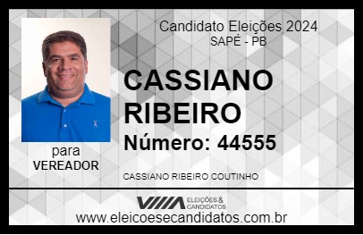 Candidato CASSIANO RIBEIRO 2024 - SAPÉ - Eleições