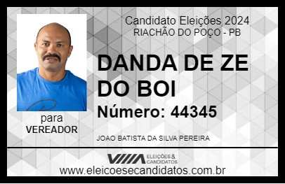 Candidato DANDA DE ZE DO BOI 2024 - RIACHÃO DO POÇO - Eleições