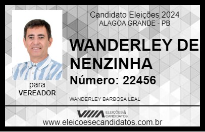 Candidato WANDERLEY DE NENZINHA 2024 - ALAGOA GRANDE - Eleições