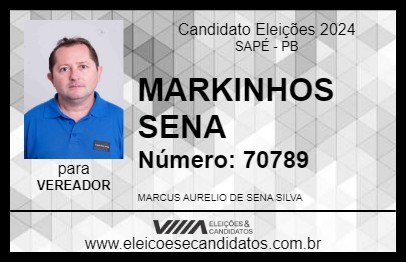 Candidato MARKINHOS SENA 2024 - SAPÉ - Eleições