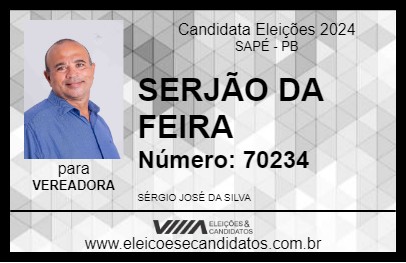 Candidato SERJÃO DA FEIRA 2024 - SAPÉ - Eleições