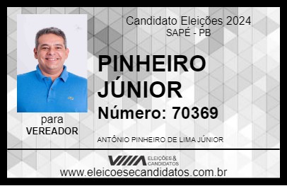 Candidato PINHEIRO JÚNIOR 2024 - SAPÉ - Eleições