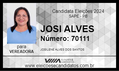 Candidato JOSI ALVES 2024 - SAPÉ - Eleições