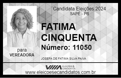 Candidato FATIMA CINQUENTA 2024 - SAPÉ - Eleições