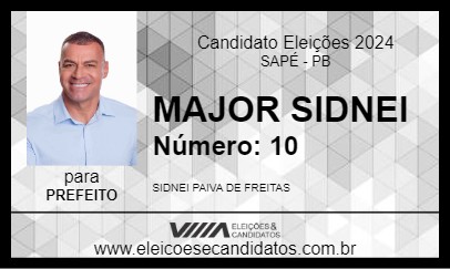 Candidato MAJOR SIDNEI 2024 - SAPÉ - Eleições