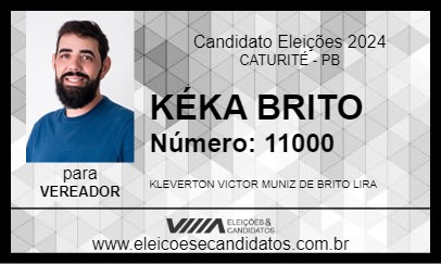 Candidato KÉKA BRITO 2024 - CATURITÉ - Eleições