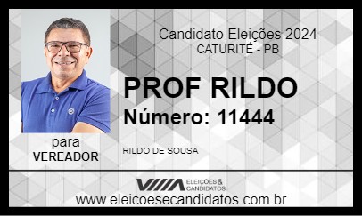 Candidato PROF RILDO 2024 - CATURITÉ - Eleições