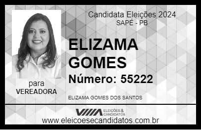 Candidato ELIZAMA GOMES 2024 - SAPÉ - Eleições