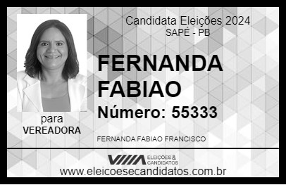 Candidato FERNANDA FABIAO 2024 - SAPÉ - Eleições