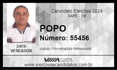 Candidato POPO 2024 - SAPÉ - Eleições