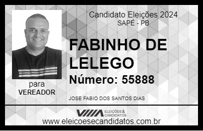 Candidato FABINHO DE LELEGO 2024 - SAPÉ - Eleições