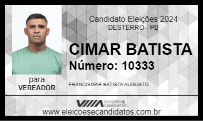 Candidato CIMAR BATISTA 2024 - DESTERRO - Eleições