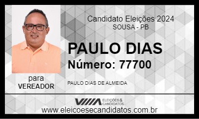 Candidato PAULO DIAS 2024 - SOUSA - Eleições