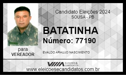 Candidato BATATINHA 2024 - SOUSA - Eleições