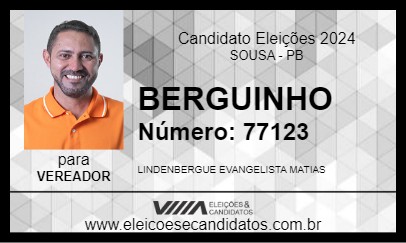 Candidato BERGUINHO 2024 - SOUSA - Eleições