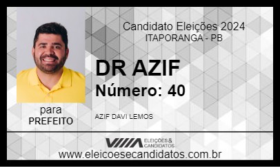 Candidato DR AZIF 2024 - ITAPORANGA - Eleições