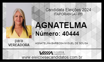 Candidato AGNATELMA 2024 - ITAPORANGA - Eleições