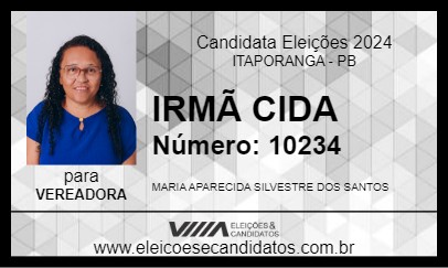 Candidato IRMÃ CIDA 2024 - ITAPORANGA - Eleições