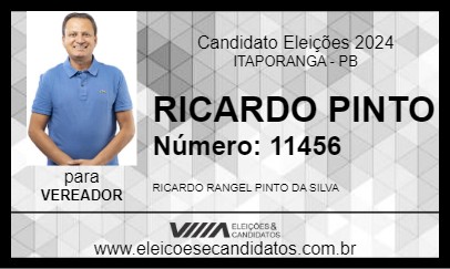 Candidato RICARDO PINTO 2024 - ITAPORANGA - Eleições