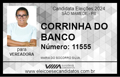 Candidato CORRINHA DO BANCO 2024 - SÃO MAMEDE - Eleições