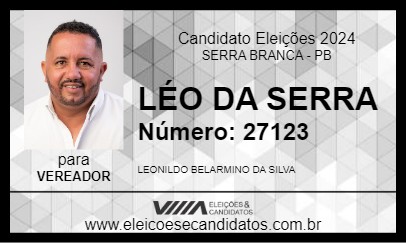 Candidato LÉO DA SERRA 2024 - SERRA BRANCA - Eleições