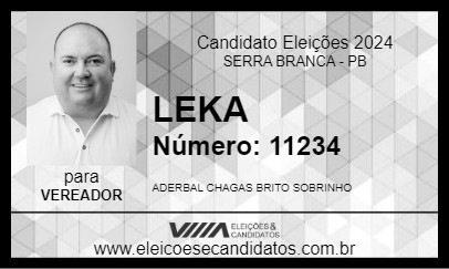 Candidato LEKA 2024 - SERRA BRANCA - Eleições